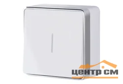 Выключатель одноклавишный ОП Werkel Gallant, с подсветкой, белый WL15-01-04 , W5010101