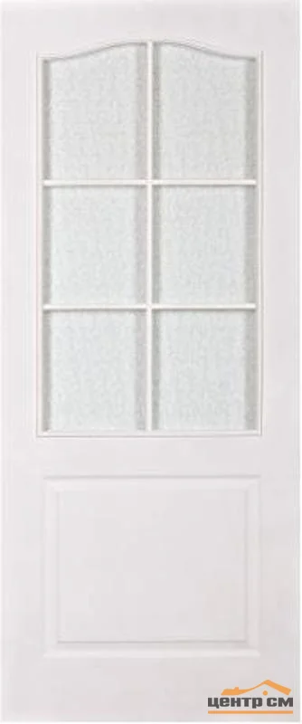 Дверь ТЕРРИ "Канадка-ламинат", белая, со стеклом 60, Ламинат