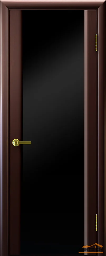 Дверь "Ульяновские двери" Техно 3 стекло черный триплекс венге 70, шпон