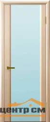 Дверь "Ульяновские двери" Техно 3 стекло белый триплекс беленый дуб 60, шпон