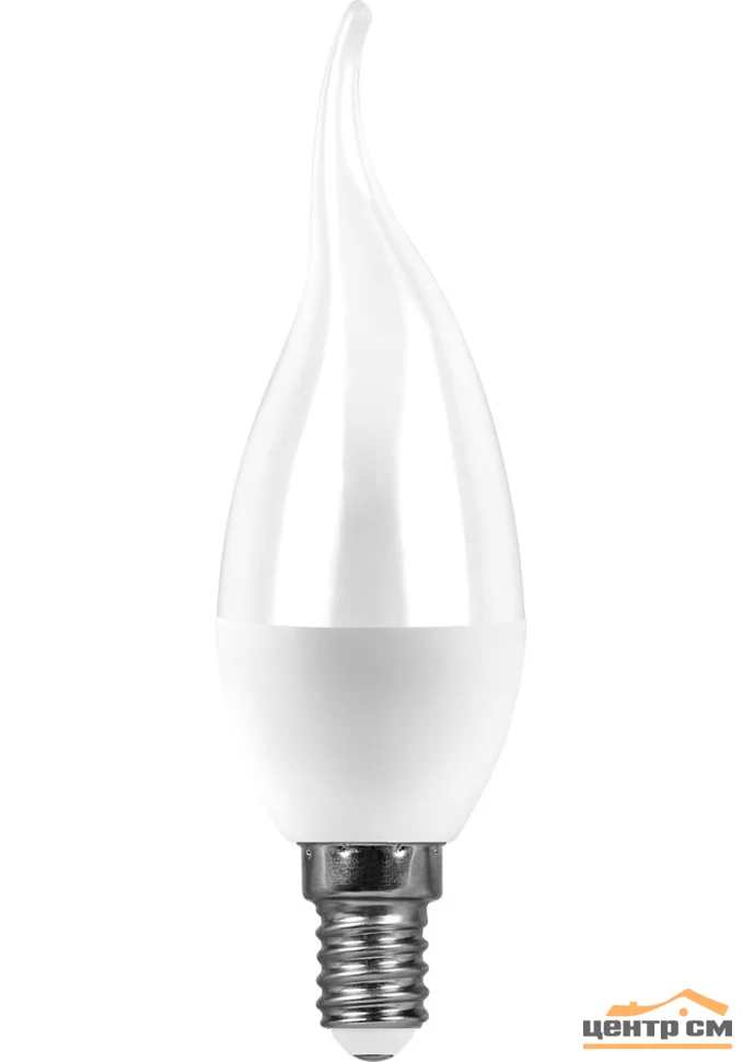 Лампа светодиодная 7W E14 230V 2700K (желтый) Свеча на ветру(C37T) Feron, LB-97*