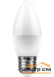 Лампа светодиодная 7W E27 230V 4000K (белый) Свеча матовая (C37) Feron, LB-97