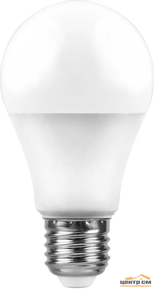 Лампа светодиодная 12W E27 230V 6400K (дневной) Шар Feron, LB-93
