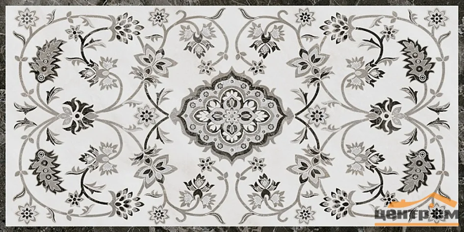 Плитка KERAMA MARAZZI Парнас серый декорированный лаппатированный 40х80х11 арт.SG810302R