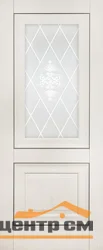 Дверь ТЕРРИ №62 дуб Айвори, стекло с рисунком 70, еврошпон