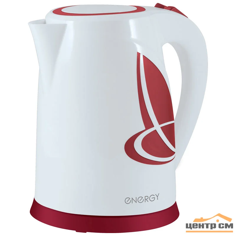 Чайник ENERGY E-211 (1,8 л диск) бело-красный