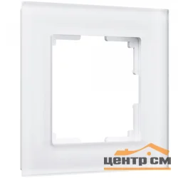 Рамка 1-местная Werkel Favorit, белый матовый, стекло, WL01-Frame-01 , W0011105