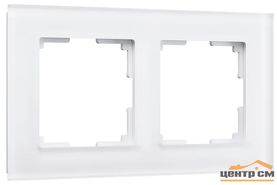 Рамка 2-местная Werkel Favorit, белый матовый, стекло, WL01-Frame-02 , W0021105