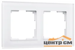 Рамка 2-местная Werkel Favorit, белый матовый, стекло, WL01-Frame-02 , W0021105