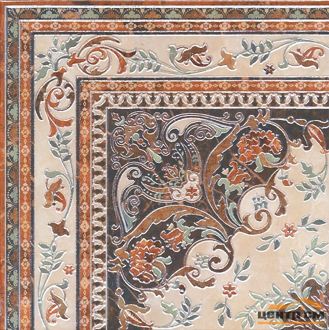 Плитка KERAMA MARAZZI Мраморный дворец ковёр угол лаппатированный угол 40,2х40,2х8 арт. HGD\A174\ SG1550L