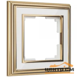 Рамка 1-местная Werkel Palacio, золото/белый, WL17-Frame-01 , W0011329