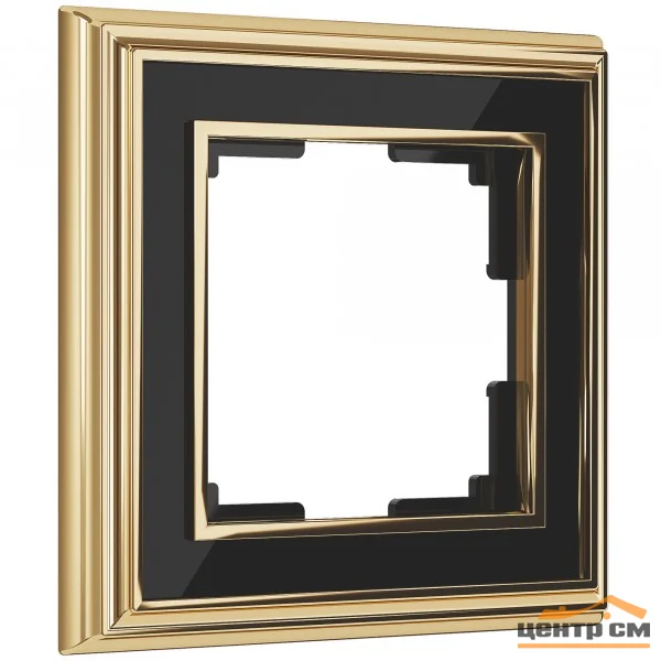 Рамка 1-местная Werkel Palacio, золото/черный, WL17-Frame-01*