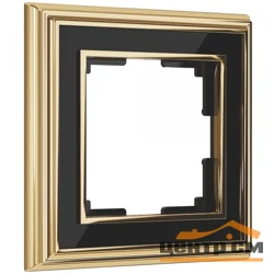 Рамка 1-местная Werkel Palacio, золото/черный, WL17-Frame-01*