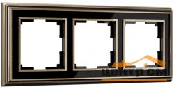 Рамка 3-местная Werkel Palacio, бронза/черный, WL17-Frame-03