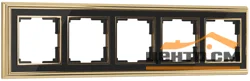 Рамка 5-местная Werkel Palacio, золото/черный, WL17-Frame-05