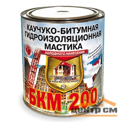 Мастика гидроизоляционная каучуко-битумная Рогнеда БКМ-200, 20кг (черный)