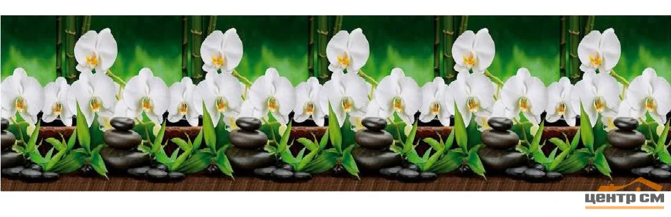 Панель-фартук АВС термопечать Орхидеи белые 3000*600*1,5мм С