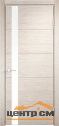 Дверь VERDA Турин 03 дуб бежевый вералинга, стекло белое 60, экошпон
