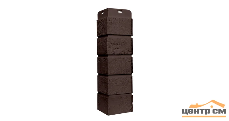 Угол наружный Grandline шоколадный (Состаренный кирпич) 0,12*0,39 м