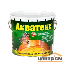 Основа алкидная Акватекс 2 в 1 - венге 3л УФ-защита, влажн. древесина 40%