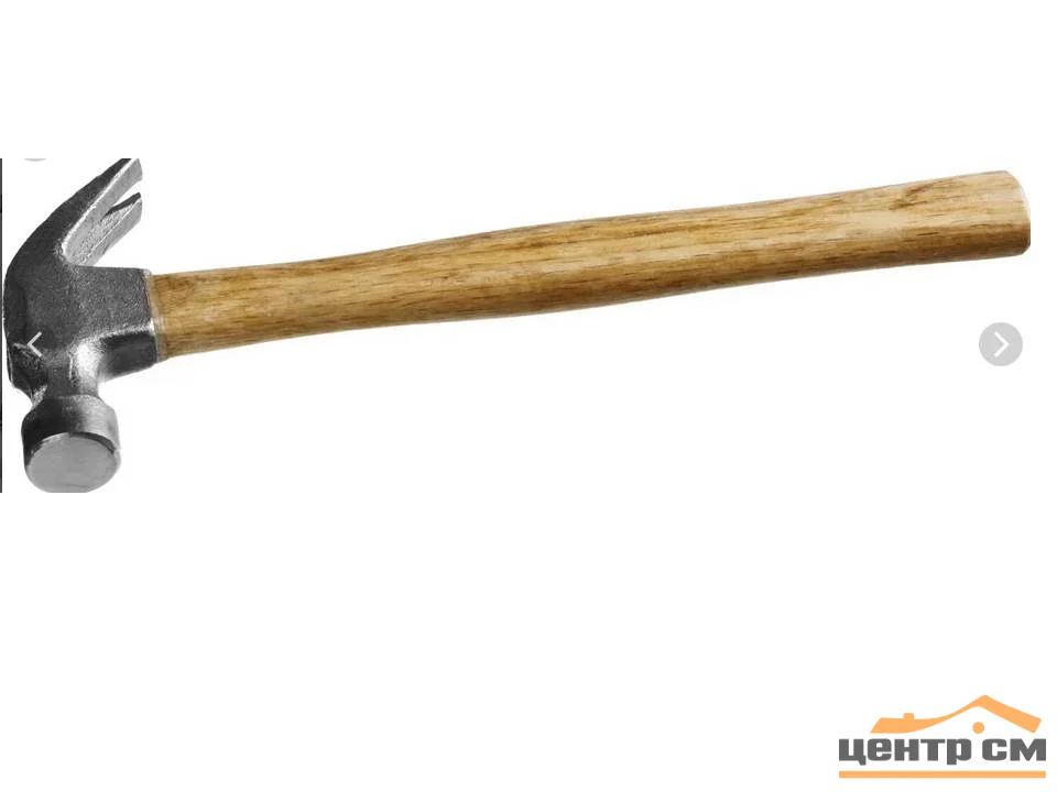 Молоток-гвоздодер 450г, TOOLBERG, кованый, деревянная ручка