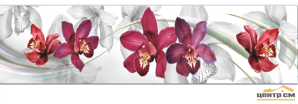 Панель-фартук АВС УФ-печать лак Цветы8 Орхидеи 3000*600*1,5мм Оптион