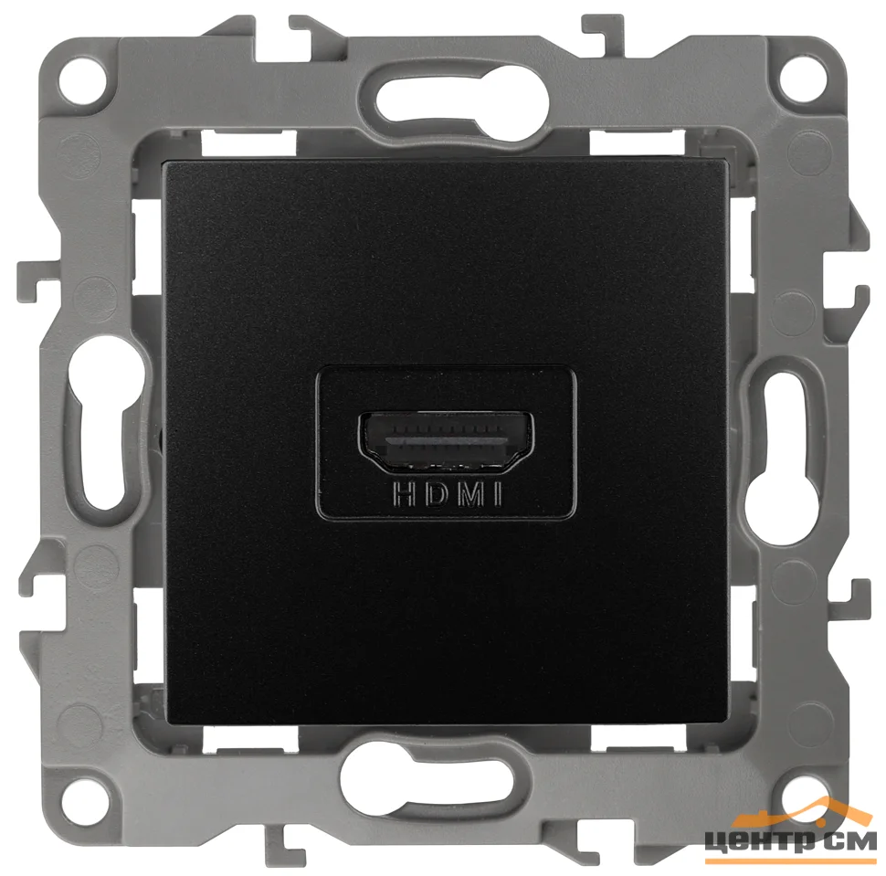 Розетка HDMI Эра12 IP20, антрацит, арт.12-3114-05
