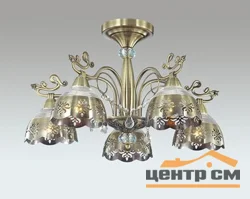 Люстра 3206/5C ODL16 026 бронзовый/стекло с метал.декор/хрусталь, E14 5*40W 220V CAROLINA