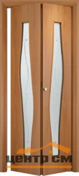Дверь-книжка VERDA С-10 стекло 90(45+45) миланский орех