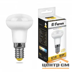 Лампа светодиодная 5W E14 230V 2700K (желтый) Рефлектор (R39) Feron, LB-439
