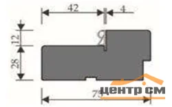 Комплект дверной коробки REGIDOORS телескопическая сэндвич с уплотнителем, эмаль белая (2,5шт)