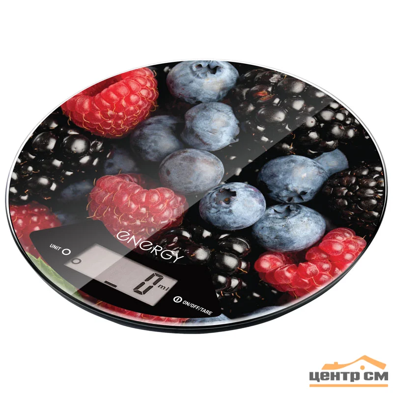 Весы кухонные электронные ENERGY EN-403 (ягоды) круглые