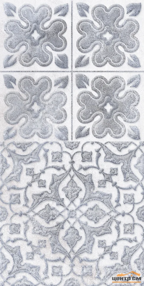 Плитка LASSELSBERGER Кампанилья серый декор 2 20х40 арт.1641-0094