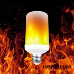 Лампа светодиодная 6W E27 220V Эффект живого огня Uniel LED-L60-6W/FLAME/E27/FR PLD01WH