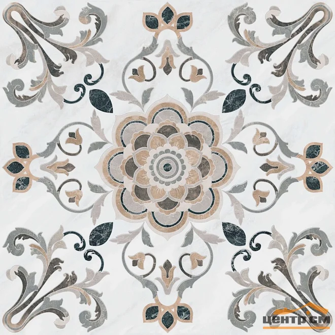 Плитка KERAMA MARAZZI Парнас декорированный лаппатированный 80х80х11 арт.SG843102R