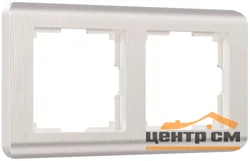 Рамка 2-местная Werkel Stream, перламутровая, WL12-Frame-02, W0022113