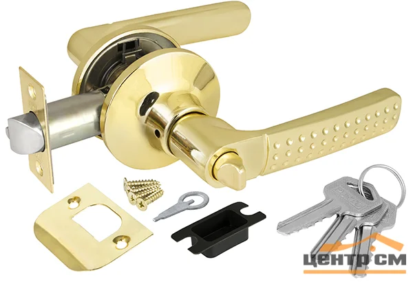 Ручка-защелка PUNTO 6026 PB-E золото (ключ/фиксатор)