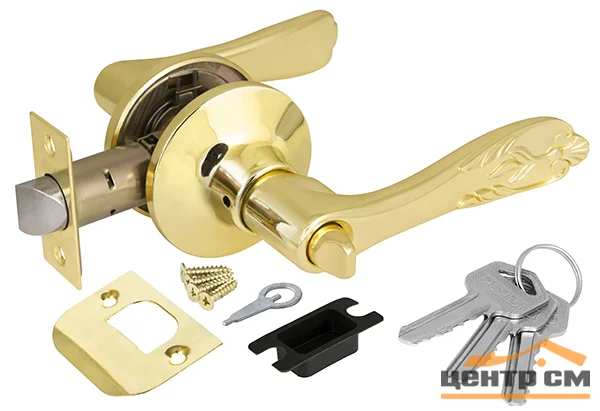Ручка-защелка PUNTO 6033 PB-E золото (ключ/фиксатор)