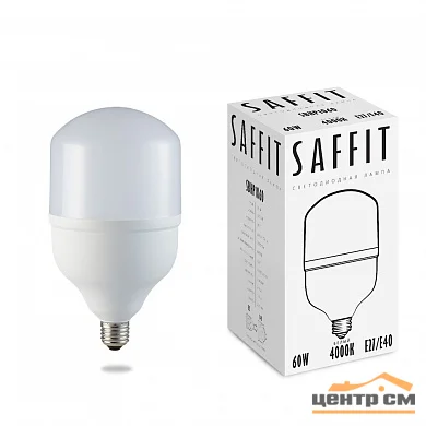 Лампа светодиодная 60W E27-E40 230V 4000K (белый) Колба SAFFIT, SBHP1050