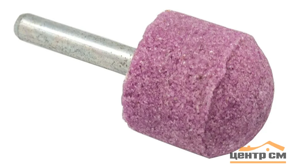 Шарошка абразивная оксид алюминия, закругленная 25х25 мм, хвост 6 мм, блистер, ПРАКТИКА