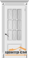 Дверь VERDA Ноктюрн ДО2 со стеклом Кристалл белый 70, эмаль