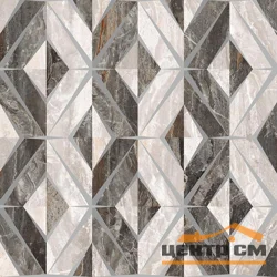Плитка VITRA Bergamo Декор Геометрический Микс Теплая гамма 60x60 арт.K946629LPR