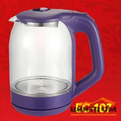 Чайник электрический Добрыня EC-107 (1,8л) 1500-1800Вт,стекло фиолетовый