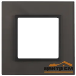 Рамка 1-местная Эра22 Elegance, стекло, серый+антрацит, арт.14-5101-32