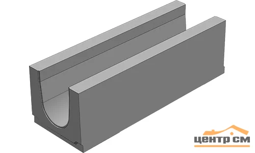 Лоток водоотводный GIDROLICA бетонный коробчатый (СО-300мм) КU 100.39,4(30).47(40) - BGU, No 15-0, арт.40630063