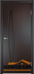 Дверь ВДК Волна венге глухая 70х200, МДФ