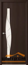 Дверь ВДК Волна венге стекло фьюзинг 80х200, МДФ