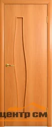 Дверь ВДК Волна миланский орех глухая 60х200, МДФ