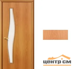 Дверь ВДК Волна миланский орех стекло 60х200, МДФ