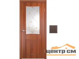 Дверь ВДК Классика венге стекло фьюзинг 60х200, МДФ
